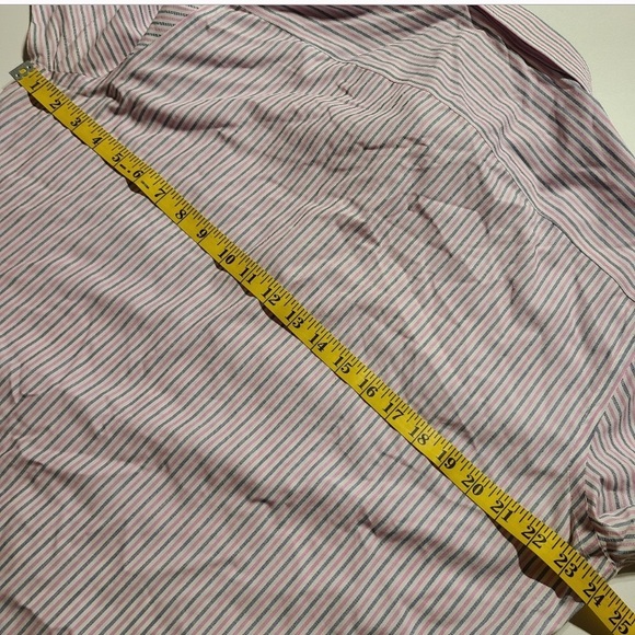 Untuckit Shirt Mens XL Slim Fit Pink Striped Long Sleeve Denning Button Down - Picture 8 of 8